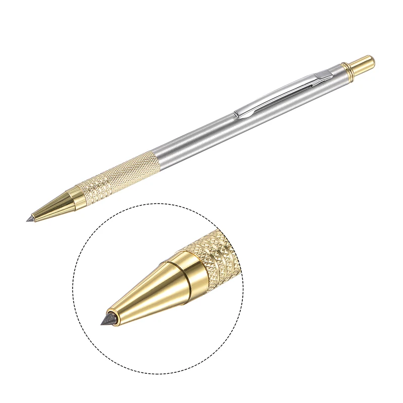 Professional Glass Cutter Pencil Style Oil Feed Carbide Tip with Replacement Blade Oil Dispenser Non-slip Scribing Pen