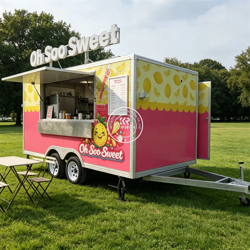 Remolque de Comida Personalizado para Shawarma, Cocina Móvil, Camión de Café, Carrito de Catering, Camión de Comida Personalizado para Café y Helados en Venta