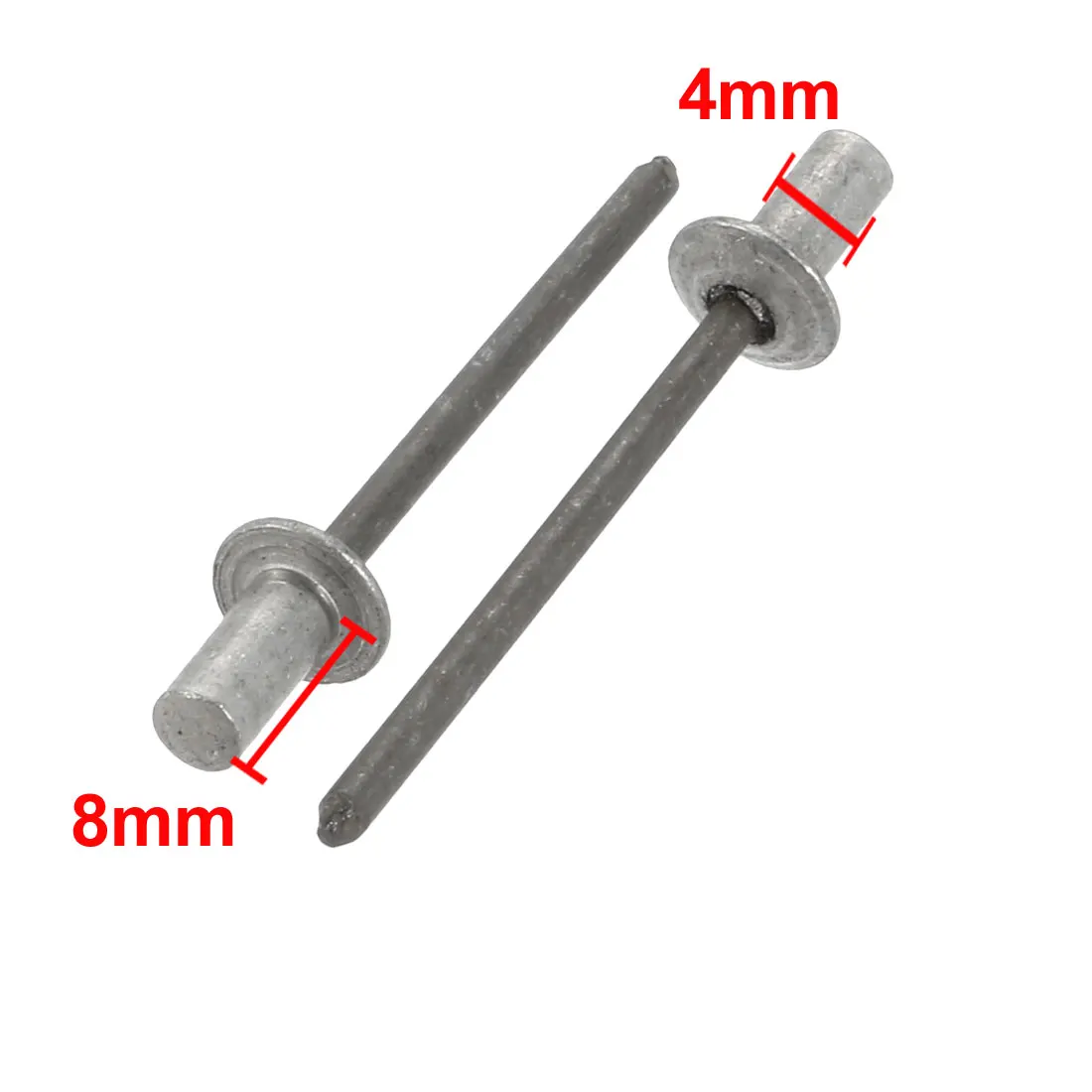 100pcs 4x8mm/10mm/13mm/16mm Blind Rivet Aluminum Round Dome Head Closed End Blind Rivets Fastener for Furniture Car Aircraft