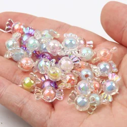 20pcs 9x17mm AB Acrylic Candy Beads Loose Spacer Beads for Jewelry Making DIY Charms Bracelet Necklace Handmade Accessories