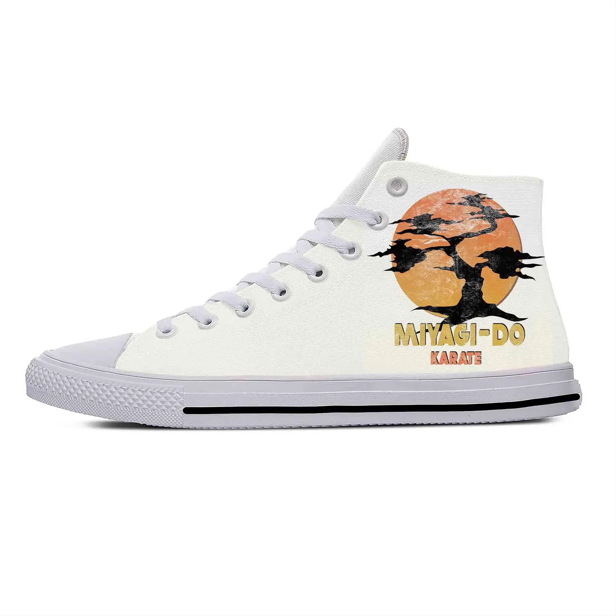 Kai Miyagi Do Karatê Tênis para homens e mulheres, Kung Fu Japonês, Cobra Funny Casual Cloth Shoes, Sapatilhas Respiráveis Leves Top Alto, Impressão 3D