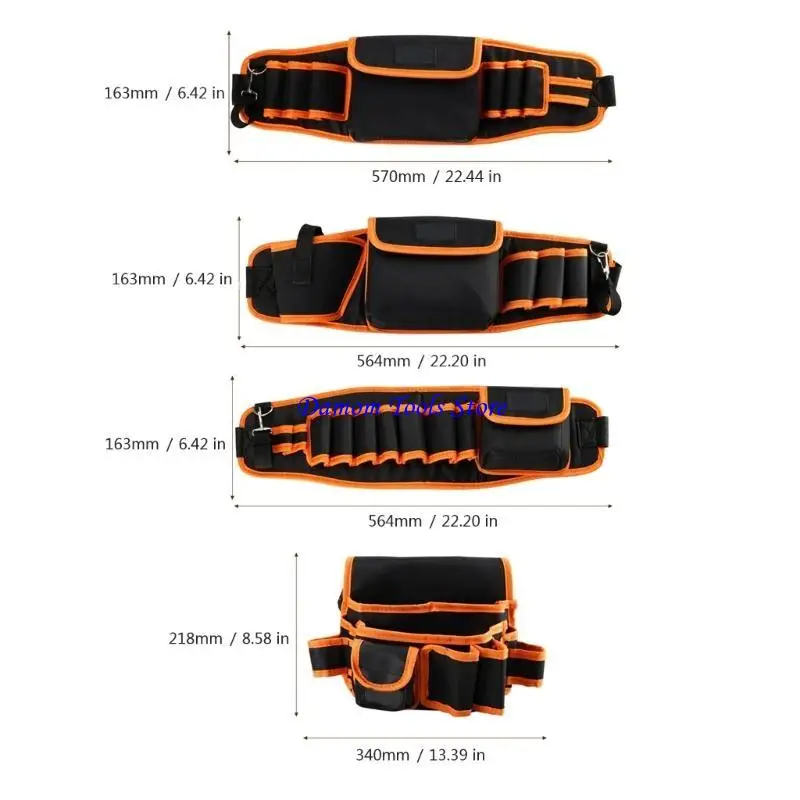 57BE MULTIFUNCTIONAL ELEFERICIAN TOOL BAAL BAAL WAIST POVING BETT ที่เก็บของที่เก็บ