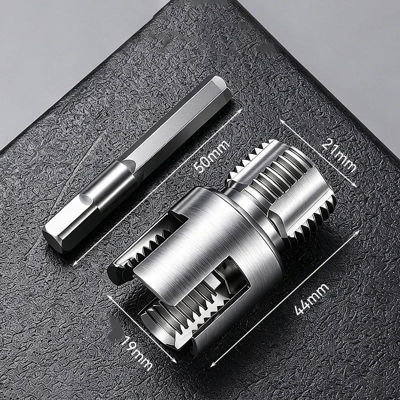 1Pc 2-in-1 Integrated PPR Water Pipe Threader Kit 4/6 Points Internal External Thread Alloy Steel Plumbing Repair Tool