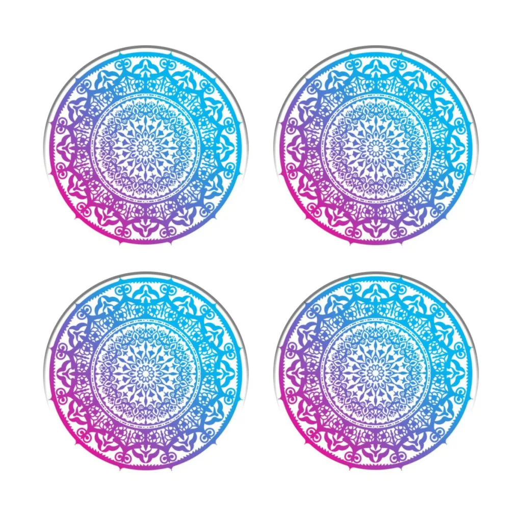 

purple mandala Coasters for Drinks, Absorbent Ceramic Stone Coasters Set of 4