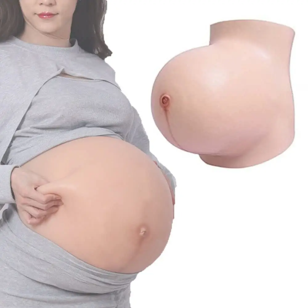 Fake Pregnant Belly for 3-10Months Silicone Pregnant Tummy Cotton Filling Of Twins Bump Lightweight  Performance Actor Cosplay