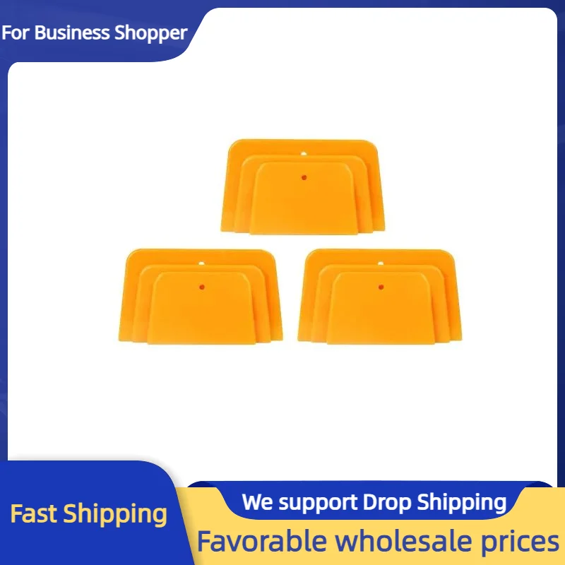 9Pcs Auto Body Filler Spreaders,4/5/6 Inch Automotive Reusable Plastic Spreader for Applying Fillers Putties and Caulks (3 Size)