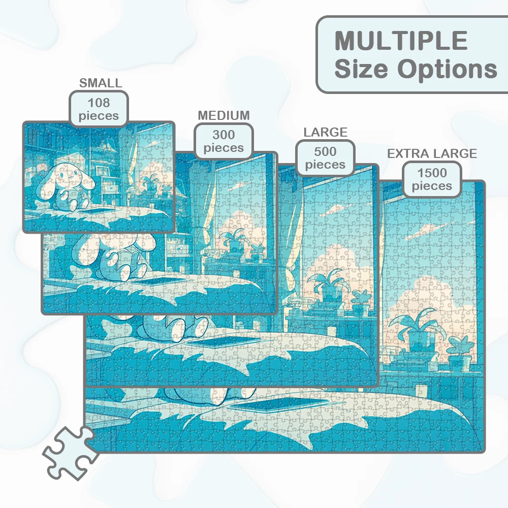 Urocza układanka Cinnamoroll Sanrio Klasyczne postacie anime 108/200/300/500/1000/1500 elementów Unikalny wzór Zabawna gra rodzinna