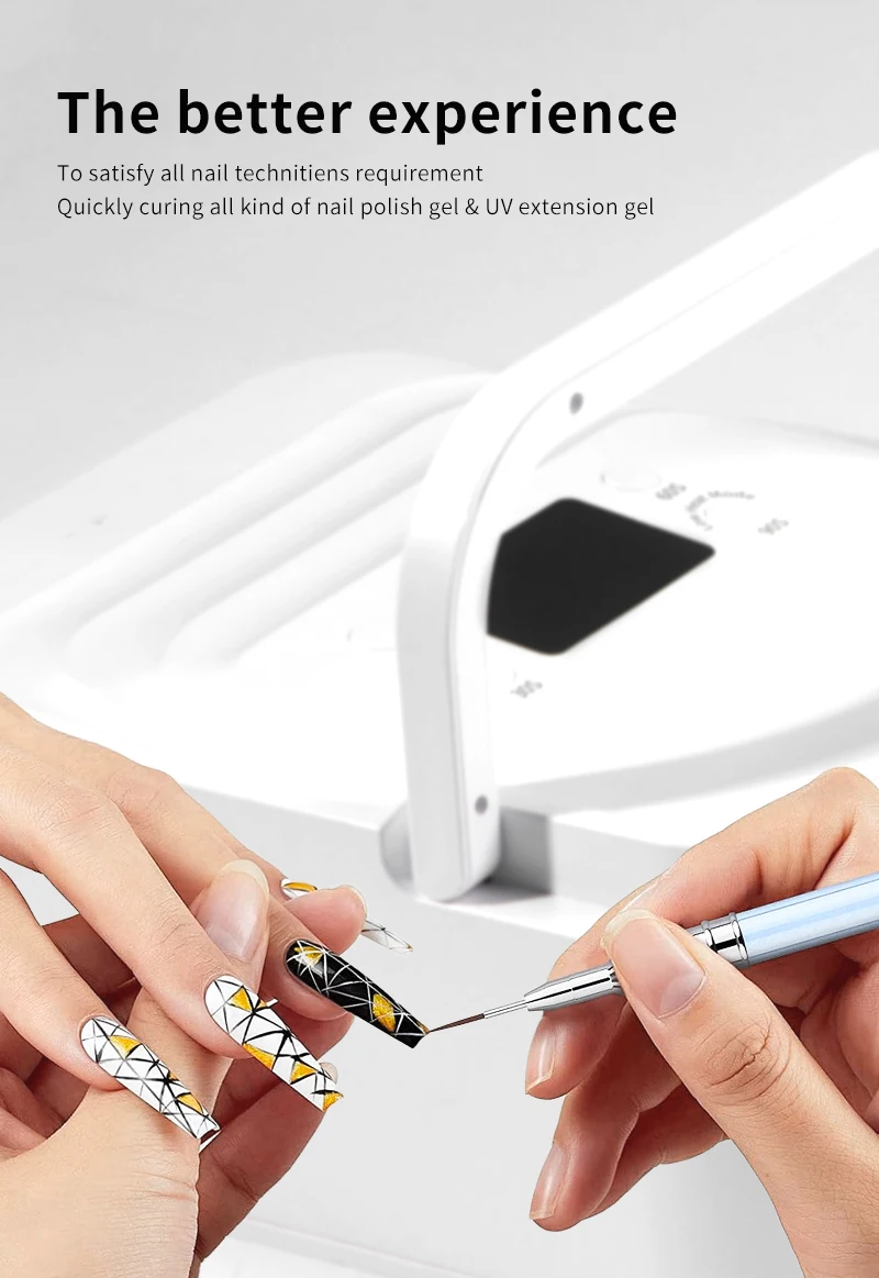 เครื่องอบเล็บ NEWGAGA 48 LED แบบชาร์จไฟได้ พร้อมหูหิ้ว สำหรับอบเจลทุกชนิด แบบพกพาไร้สาย