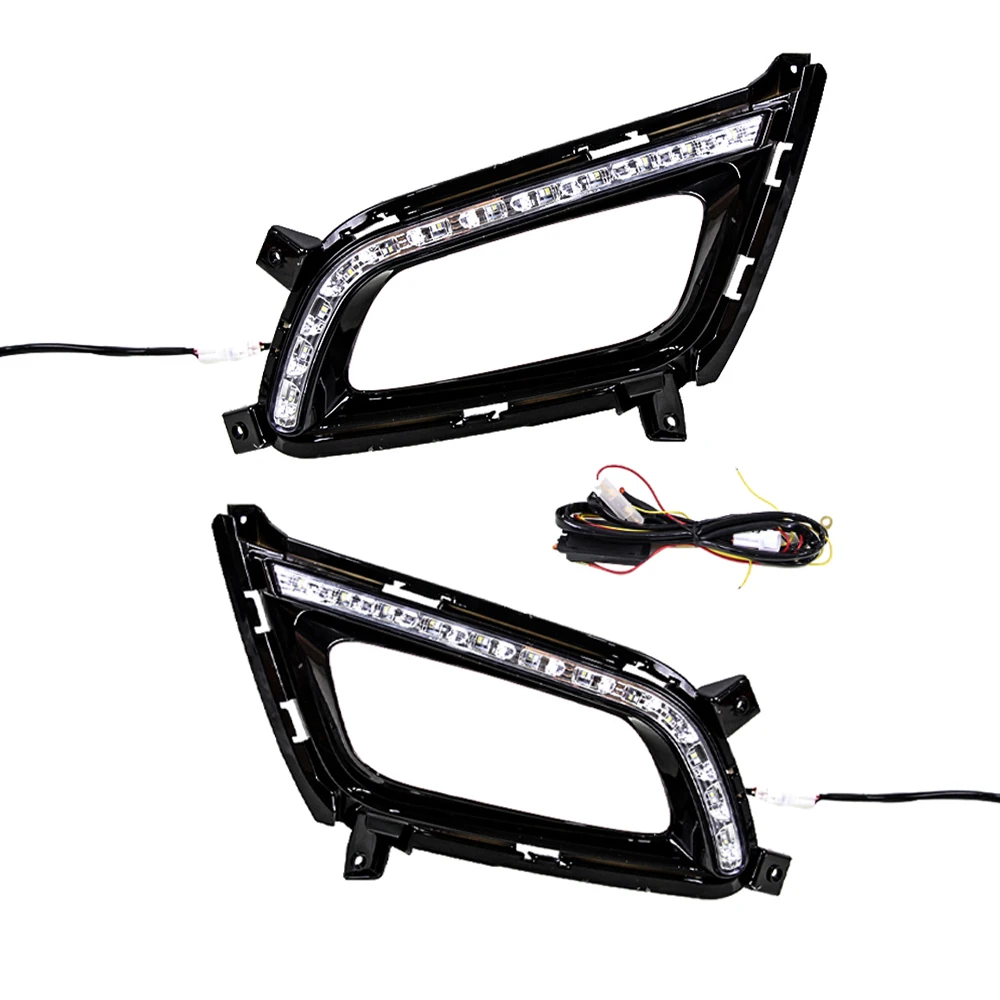 

2Pcs Car DRL For Kia Optima K5 2014 2015 LED Daytime Running Light Fog Lamp With Turn Auto Led Lights Automobile Parts