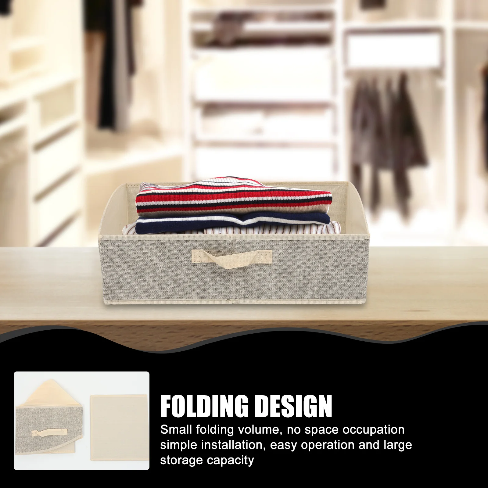 

Trapezoidal Storage Box Folding Clothes Storage Box Large Capacity Home Bedroom Organizer Sundries Holder Clothes Container