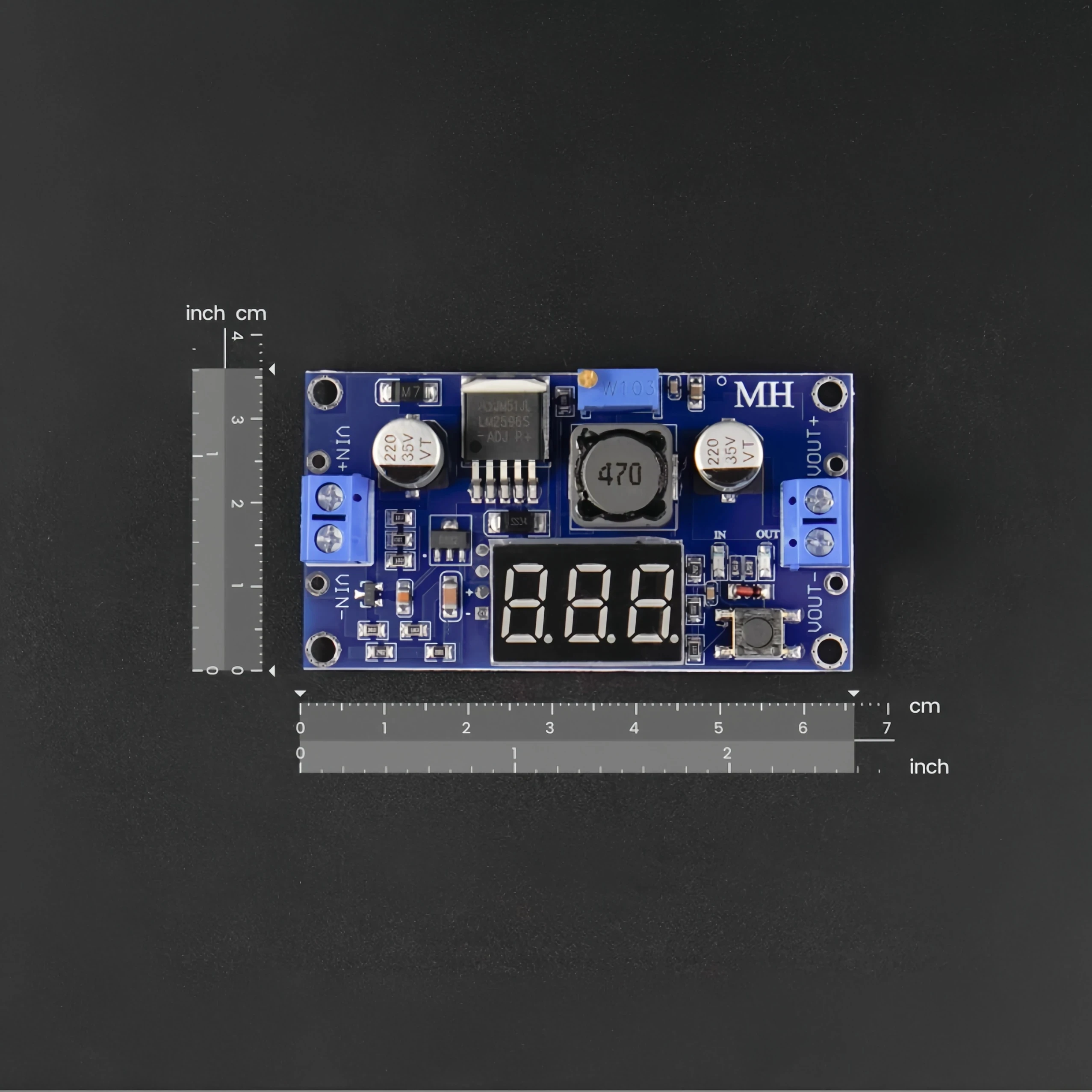 20W DC-DC Adjustable Buck Converter LM2596S Digital Display 4-40V to 1.25-37V Step Down Module