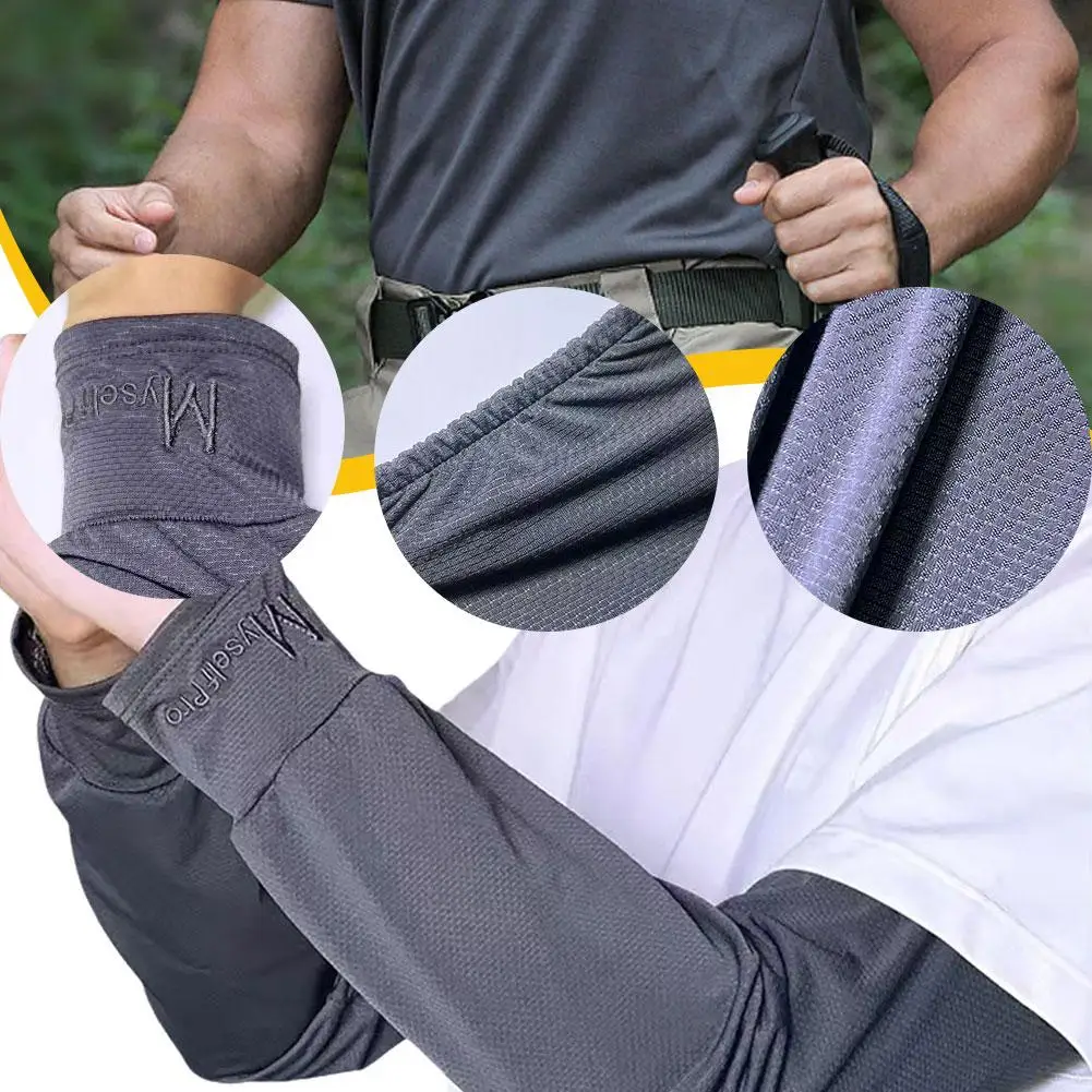 1Pairs Sunscreen Arm Sleeves Summer Elastic Lightweight Outdoor Sleeves Breathable Quick Drying Sun Protection Sport Arm Cover
