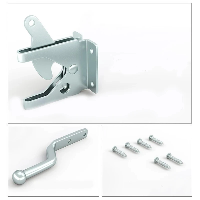 Fence Gate Latch Carbon Steel Black/Lock Electroplated Galvanized Latch Door Buckle Fence Hinge Latch