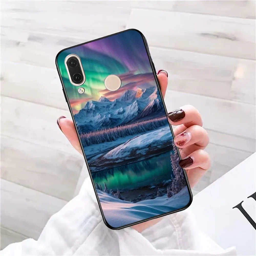 Landscape winter aurora Phone Case For Redmi 5 6 7 8 9 10 plus pro 6 7 8 9 A GO K20 K30 K40 pro plus F3 Fundas