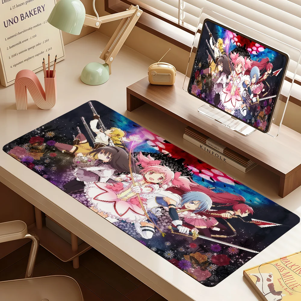 Puella Magi Madoka Magica Mouse Pad Large Non-slip Lockedge Desktop Computer Desk Mat Keyboard MousePad Office Gamer Student