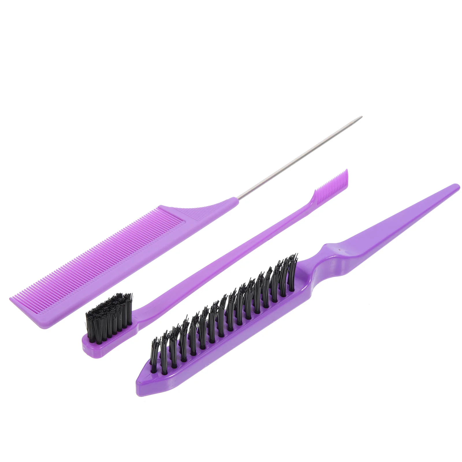 Brush Comb Set Hair Parting Cutting Combs Professional Tail for Styling Three Row Haircut Haircutting Modeling Pintail