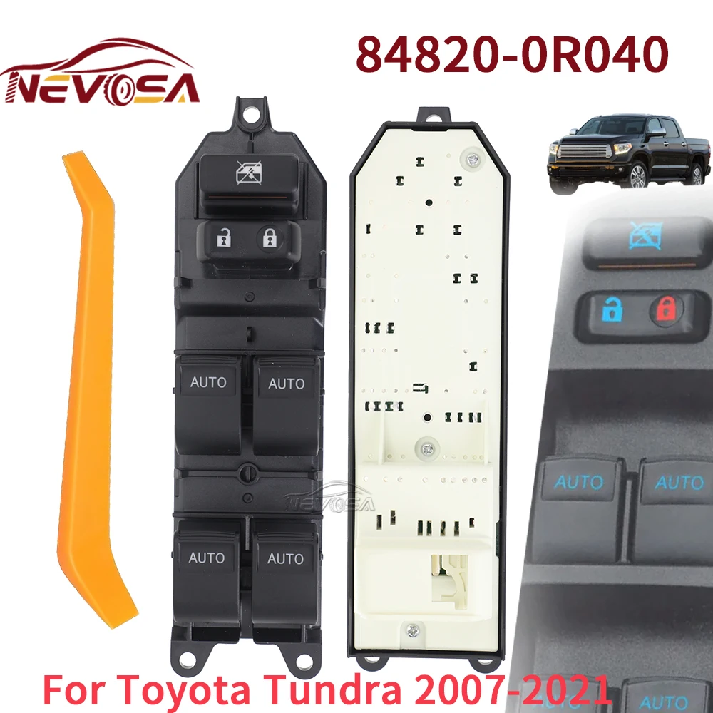 

Левая рука для Toyota Tundra 2007 2008-2021, электрический главный переключатель окна, кнопка управления 84820-0R040 848200R040, автозапчасти
