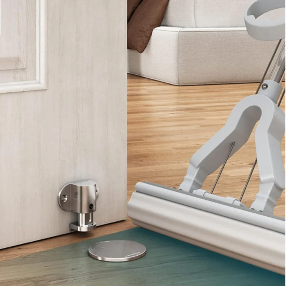 1-5pcs Adjustable Door Stop Punch-free Magnetic Door Stopper Zinc Alloy Anti-collision Door Holder Hidden Doorstop Door Hardware image 6