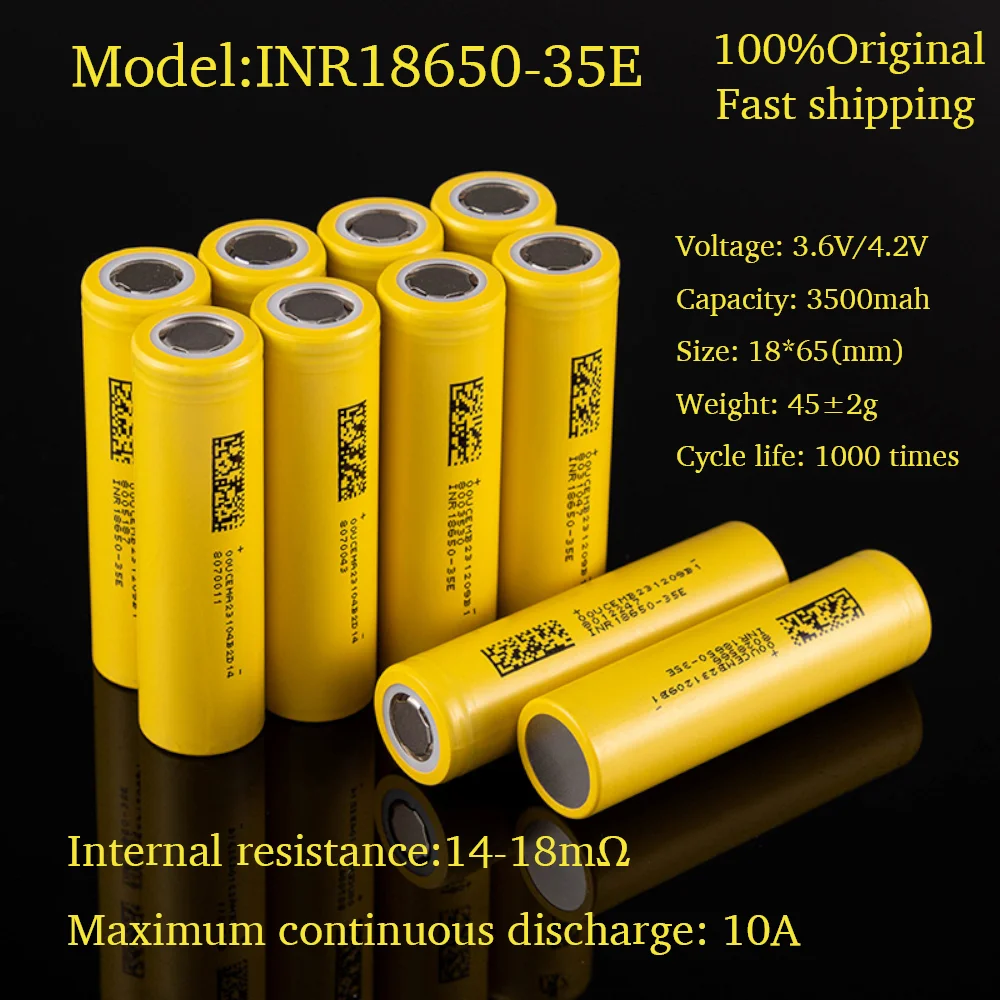 

18650 Lithium Akku 3.7V 2000mAh to 3500mAh Rechargeable Li-ion Batteries High Current 10A~30A Discharge Li-ion Power Cell