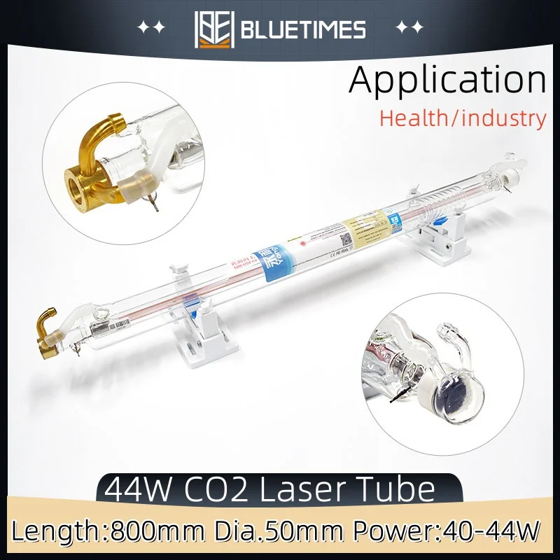 

Bluetimes YongLi 40-44W Laser Tube CO2 Laser Engraving Machine GlassTube Dia.50mm Lenght 800mm Laser Cutting Machine Accessories