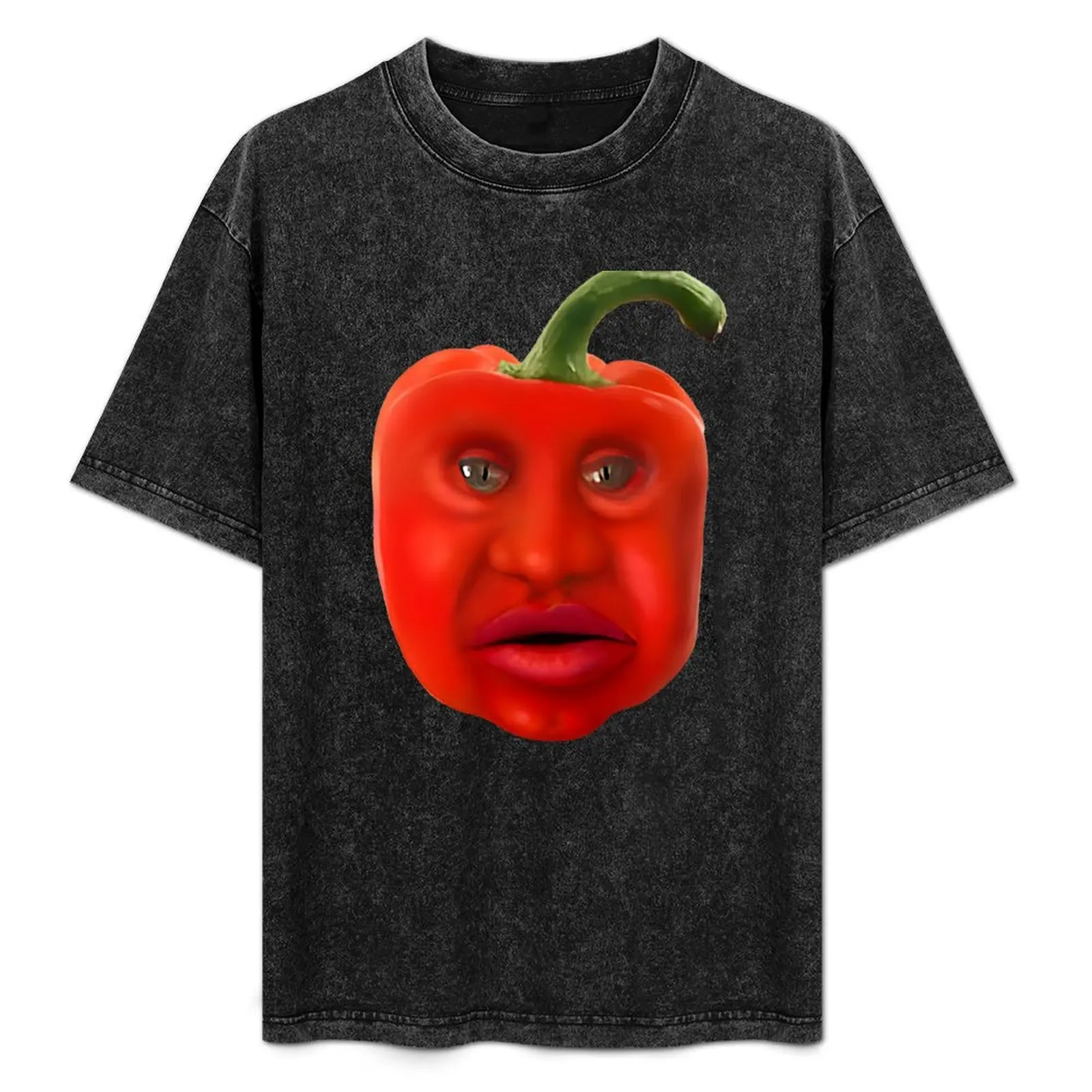 Peppa Mane / Red Pepper With Face meme T-Shirt clothes customs design your own men t shirts