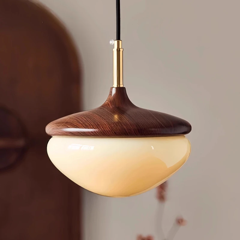 

Medieval Style Pendant Lights Glass Hazelnut LED Ceiling Chandeliers Living Room Study Children's Room Cafe Adorn Light Fittings