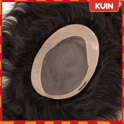 Men's Capillary Prosthesis Wigs Human Hair Replacement System Toupee Wigs Men Fine Mono NPU Natural Durable Male Indian Hair