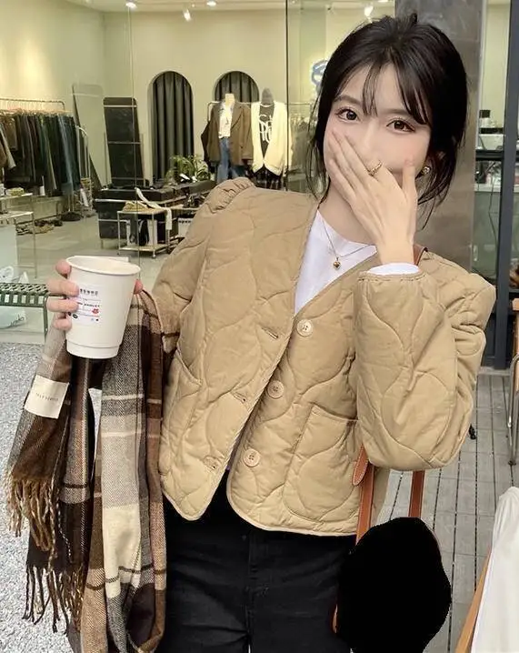 パーカー レディース ファム 秋 フランネル フリース裏地付き 菱形ボタンレス パイピングリブ袖口 チェック柄 長袖 クラシック ブリティッシュスタイル