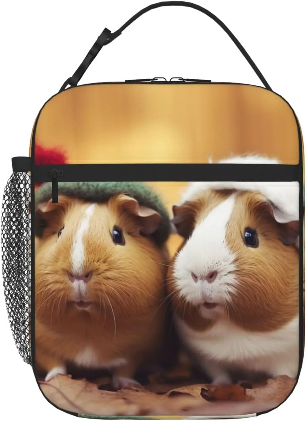 

Cute Guinea Pigs Print Insulated Waterproof Lunch Tote Reusable Lunch Box Lunch Cooler Bag For Work Office Picnic Travel