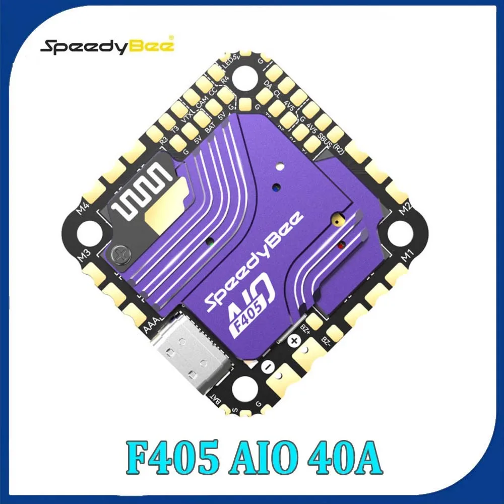 

Контроллер полета SpeedyBee F405 AIO 40A Bluejay 25,5x25,5 с гироскопом ICM-42688 SPA06-003 Барометр для RC FPV Фристайл Дрон