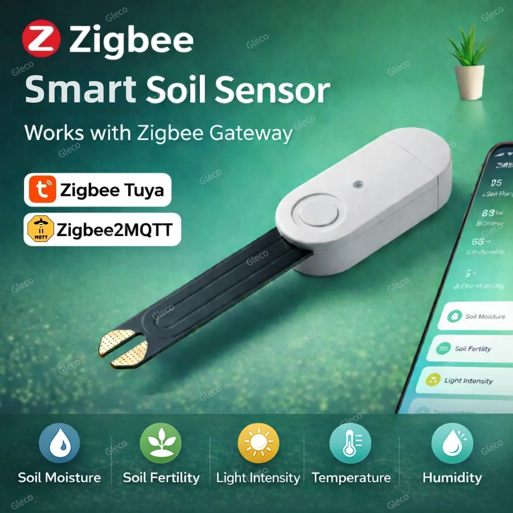 

Датчик влажности и температуры Zigbee, умный тестер почвы, детектор плодородия и освещенности, приложение для мониторинга для дома и сада, TUYA 2MQTT