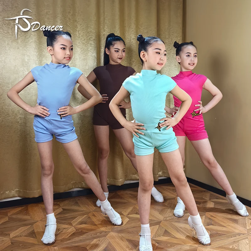 라틴 댄스 트레이닝 의상 소녀용 신상 어린이 공연 의상 대회 규정 라틴 댄스 드레스