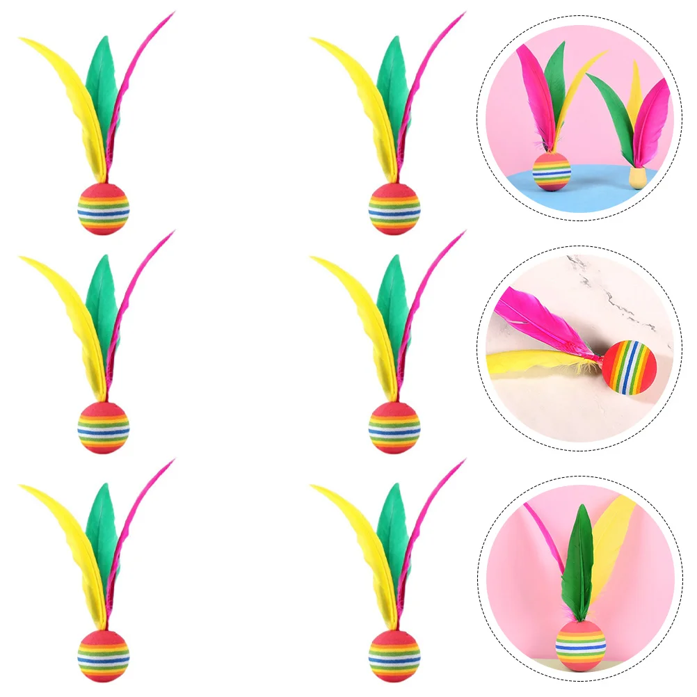 

6Pcs High Elastic Badminton Balls Wear Resistant Kids Plaything For Outdoor Children Toy Funny Indoor Game Replaceable