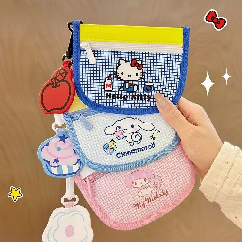 Sanrio New Hello Kitty Kuromi My Melody Cinnamoroll Card Holder Fashion Trend Coin Purse Mini Headphone Bag Sense of Luxury Cute