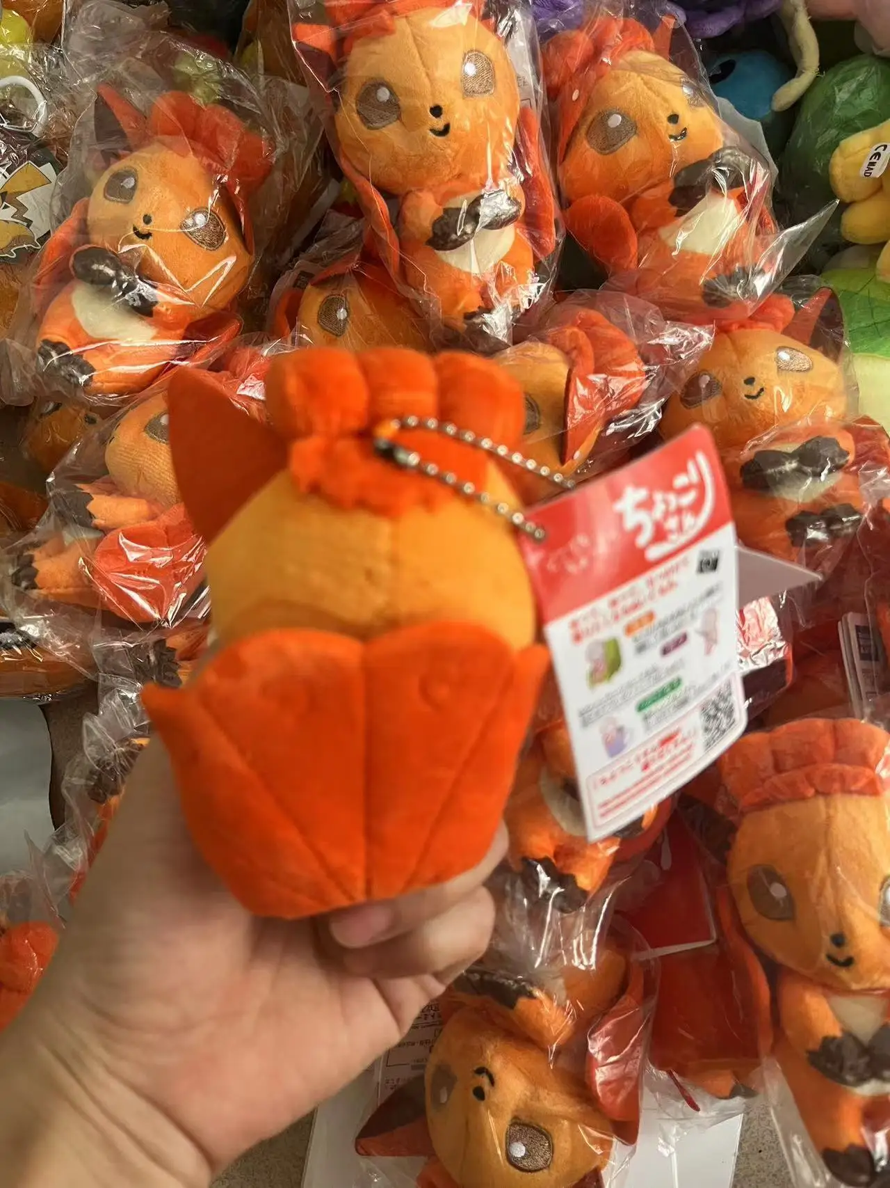 10pcs/lot Pokemon Fire Fox Plush 12cm Toys Doll Soft Stuffed Pendant Keychain Children Christmas Gift