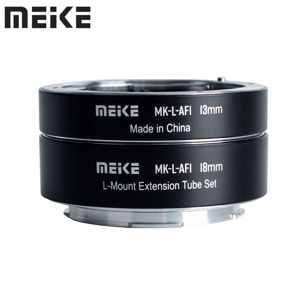 Meike MK-L-AF1 Metal AF enfoque automático Macro extensión tubo adaptador anillo conjunto para cámaras Panasonic Lumix Leica Sigma L-Mount S1 S1H