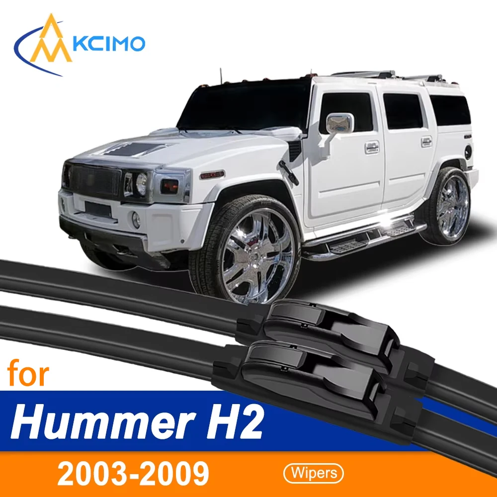 

For Hummer H2 2003-2009 Wiper Front Wiper Blades 2 pcs HD Quiet Durable Automotive Wiper Windshield Accessories 17''+17''