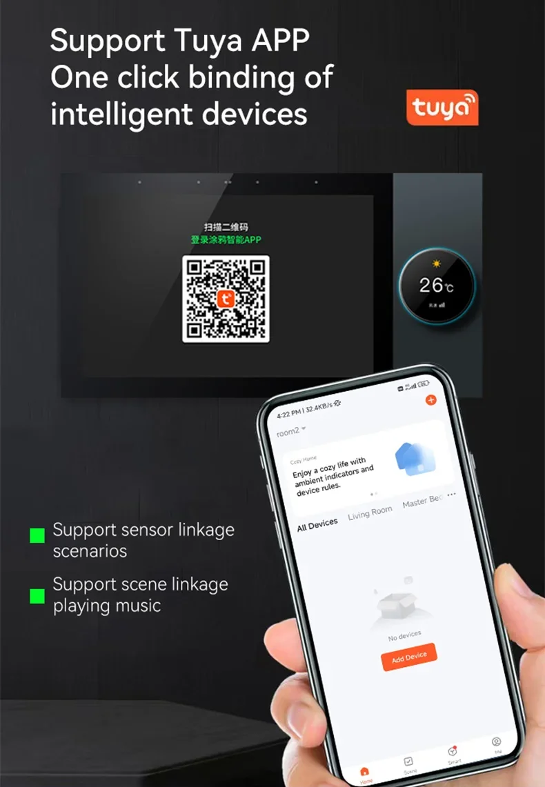 Smartier 8-дюймовый многофункциональный интеллектуальный центр управления Tuya, большая сцена высокой четкости со встроенным шлюзом Zigbee Ble