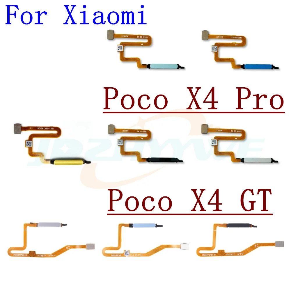 For Xiaomi Poco X4 GT Pro X4GT X4pro Home Button Back Touch ID Scanner Fingerprint Sensor Flex Cable Phone Parts