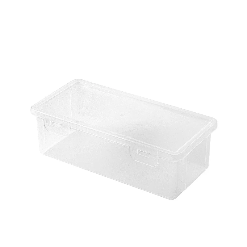 1PC Large Capacity Plastic Pencil Box Stackable Translucent Clear Pencil Box Office Supplies Storage Organizer Box