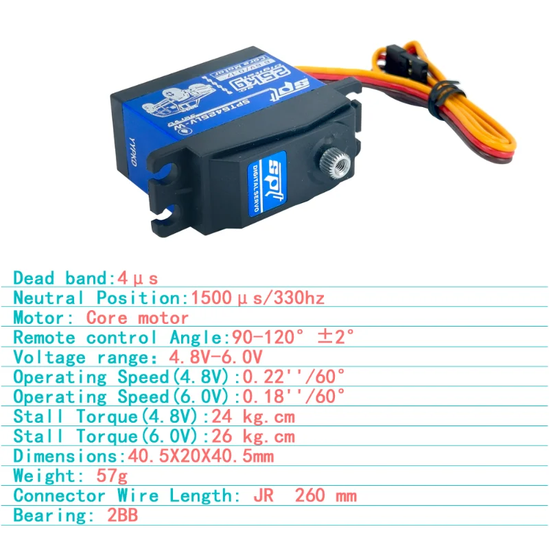 SPT 5425LV-W Waterproof Metal Gear Standard Digital Servo 25kg For 1:10 1:8 RC Car TRX4 Crawler Airplabe Boat Robot Arm 4