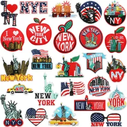 America New York The Statue of Liberty Iron-on Embroidered Badge Patch for DIY T-shirt Backpack Clothing Appliques Sticker