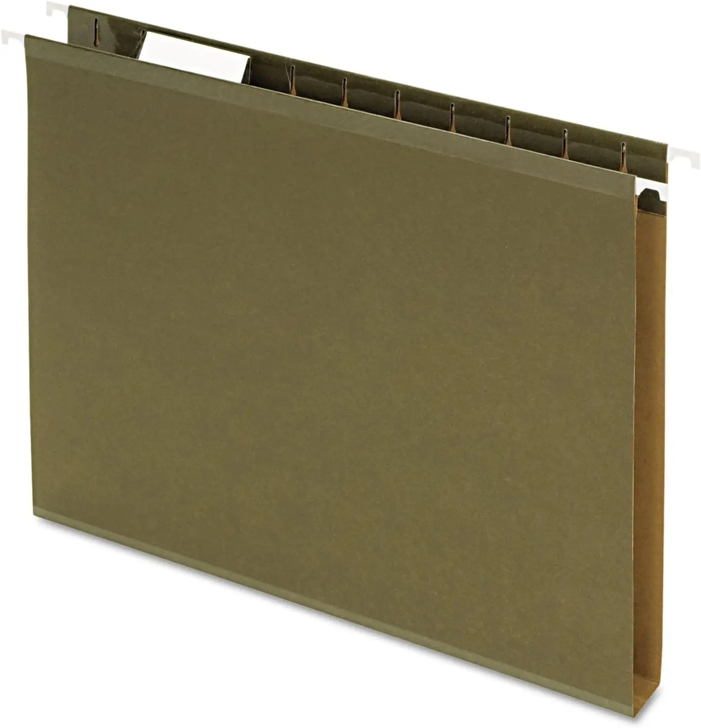 

04152X1 Reinforced 1" Extra Capacity Hanging Folders, Standard Green