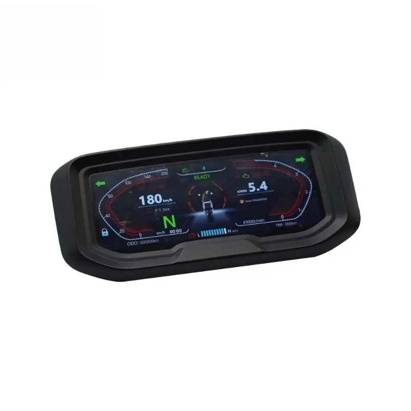 6877-E 6.8inch Adjustable TFT Speedometer DC12-150V 0~299km/h For Electric Scooter Motorcycle