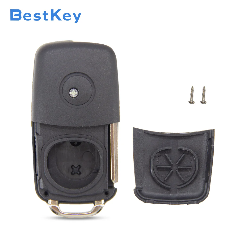 Best Key FCC 3D0 959 753 AA Compatible Best Key for Vehicle Security Accessory VW Touareg 2004-2009 Key Shell 3-Button Flip Key