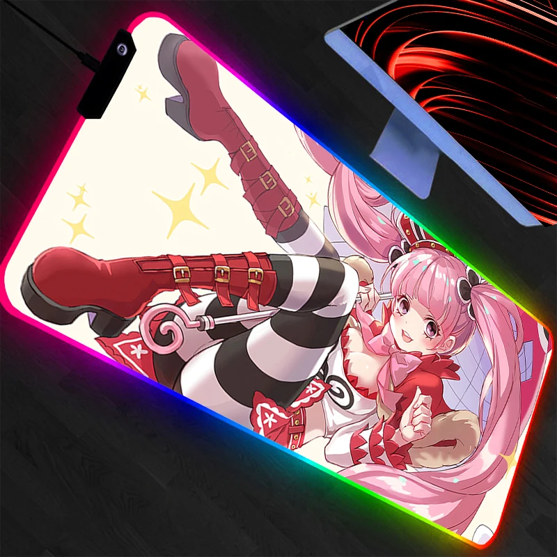 RGB One Piece Mouse Pad Gamer Large LED Keyboard NonSlip Rubber Computer Carpet Desk Mat PC Gamer Backlight MousePad Durable