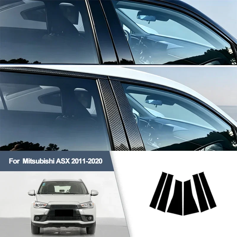 For Mitsubishi ASX 2011-2020 B/C Pillar Post Stickers PC Window Middle Pillar Trim Decorative Car Exterior Protect Parts