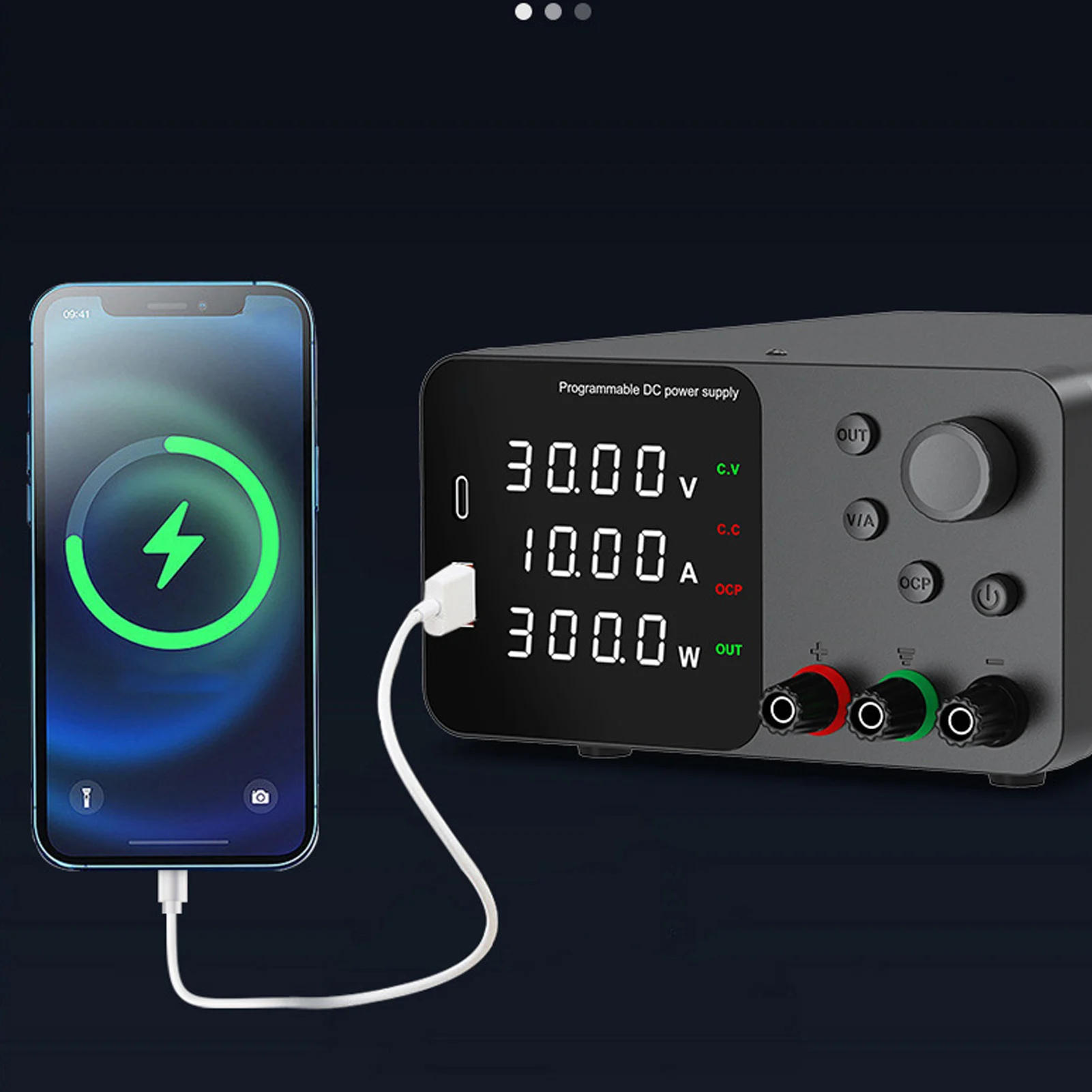 

DC Power Supply Variable 0‑ 0‑10A Adjustable Switching Regulated for Lab Bench High Accuracy 4 Digits LCD Display