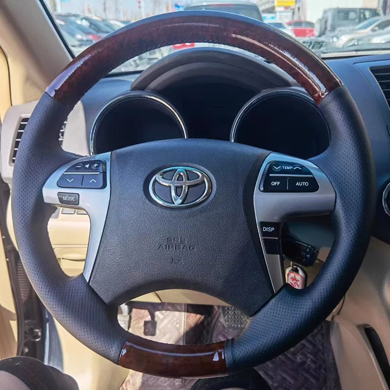 

Customization Car Steering Wheel Braid Leather Cover Car Accessories For Toyota Camry 2006-2010-2013 Highlander 2009-2011-2013