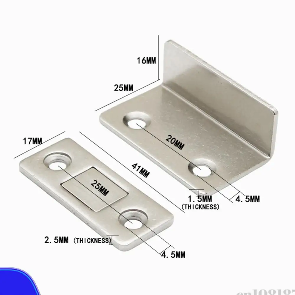 Punch Free Closet Door Closer Ultra Thin L-shaped Door Touch Magnetic Suction Invisible Anti Collision for Home Improvement